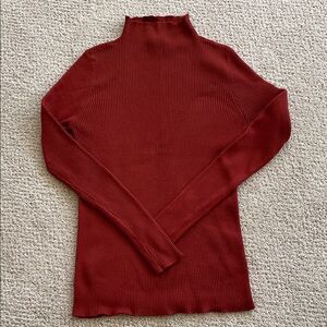 Nine West Copper Ribbed Turtleneck Sweater